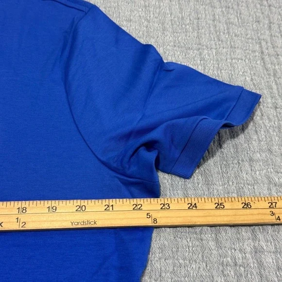 NWT Polo Ralph Lauren Golf Polo Soft Cotton Shirt Men's Medium Blue W/ Red Pony - Picture 4 of 8